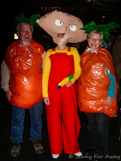 Me with Mom and Bob at Halloween, 2007.