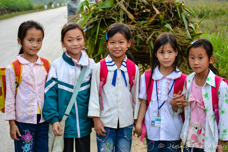 We met these girls on their way home from school in Northern Vietnam.